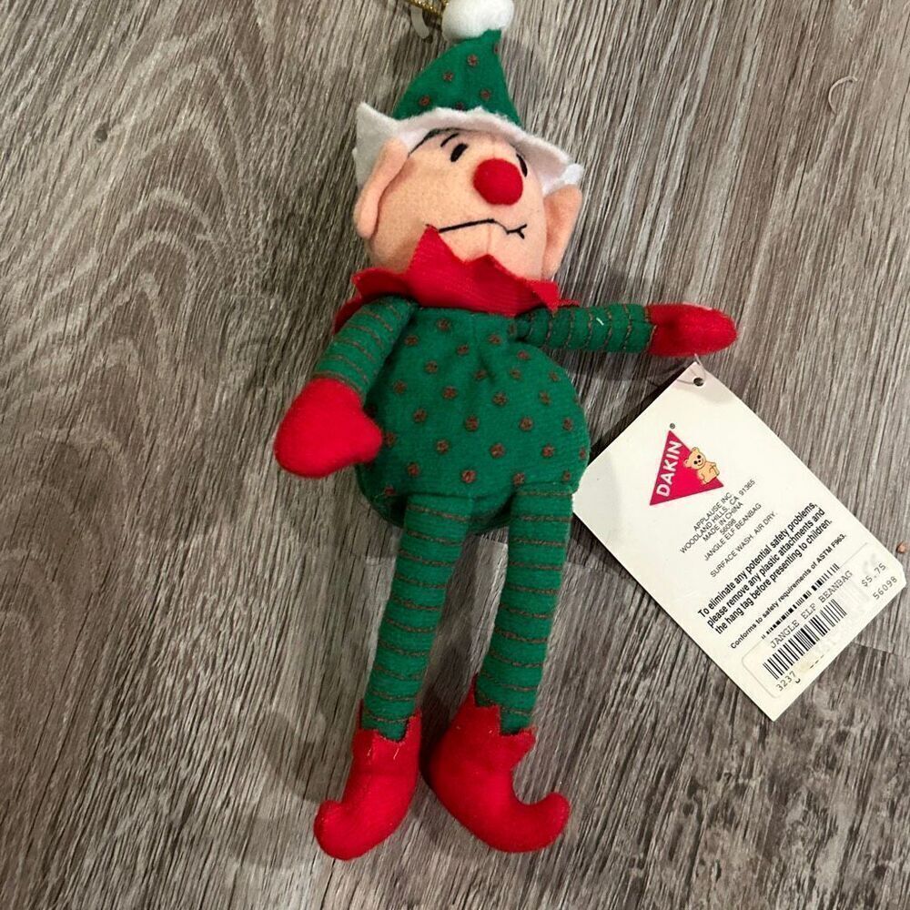 NEW Dakin Jingle Elf Christmas tree ornament stuffed dolls￼ plush